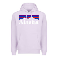 Lilac alaska retro vintage mountains & outdoors wilderness state Premium Hoodie - linhVisuals