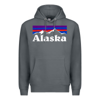 Rock alaska retro vintage mountains & outdoors wilderness state Premium Hoodie - linhVisuals