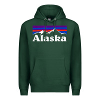 Sports Green alaska retro vintage mountains & outdoors wilderness state Premium Hoodie - linhVisuals