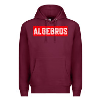 Burgundy algebros design for math students or a present to ur teacher Premium Hoodie - linhVisuals