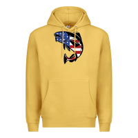 Antique Gold american cod fish design fishing lover fisherman usa premium Premium Hoodie - linhVisuals