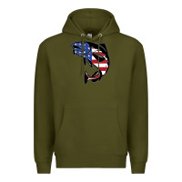 Army Green american cod fish design fishing lover fisherman usa premium Premium Hoodie - linhVisuals
