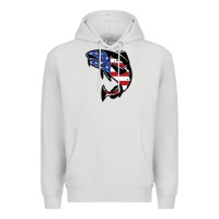 Dove Grey american cod fish design fishing lover fisherman usa premium Premium Hoodie - linhVisuals