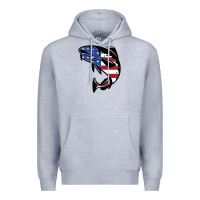 Heather Grey american cod fish design fishing lover fisherman usa premium Premium Hoodie - linhVisuals