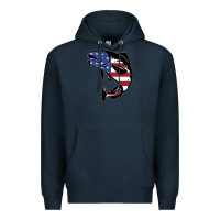 Navy american cod fish design fishing lover fisherman usa premium Premium Hoodie - linhVisuals
