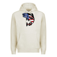 Oatmeal Heather american cod fish design fishing lover fisherman usa premium Premium Hoodie - linhVisuals