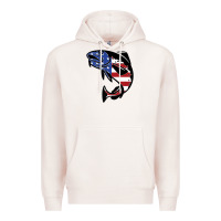 Pale Pink american cod fish design fishing lover fisherman usa premium Premium Hoodie - linhVisuals
