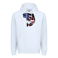 White american cod fish design fishing lover fisherman usa premium Premium Hoodie - linhVisuals