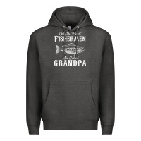 Charcoal Heather mens only the finest fishermen grandad premium Premium Hoodie - linhVisuals