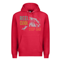 Mens Reel Cool Step Dad Fishing Funny Fathers Day Premium Hoodie | Teevron