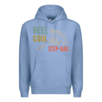 Colony Blue mens reel cool step dad fishing funny fathers day Premium Hoodie - linhVisuals