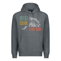 Rock mens reel cool step dad fishing funny fathers day Premium Hoodie - linhVisuals