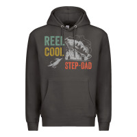 Smoke mens reel cool step dad fishing funny fathers day Premium Hoodie - linhVisuals