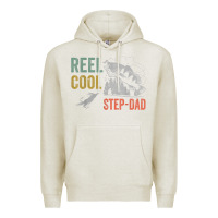 Oatmeal Heather mens reel cool step dad fishing funny fathers day Premium Hoodie - linhVisuals