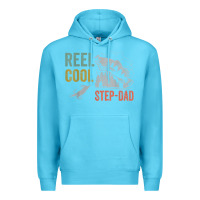 Ocean Blue mens reel cool step dad fishing funny fathers day Premium Hoodie - linhVisuals