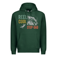 Sports Green mens reel cool step dad fishing funny fathers day Premium Hoodie - linhVisuals