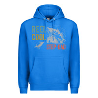 Mens Reel Cool Step Dad Fishing Funny Fathers Day Premium Hoodie | Teevron