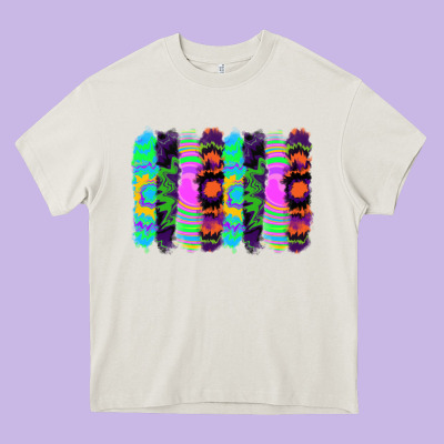 Tie Dye Brushstrokes Heavy Core Tee Designed By Ranaportraitstore