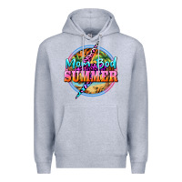 Heather Grey mom bod summer Premium Hoodie - BarkalooDesign