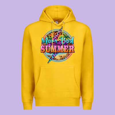 Mom Bod Summer Premium Hoodie Designed By Barkaloodesign