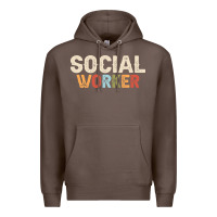 Coffee Social Worker Job Occupation Funny Birthday Premium Hoodie - linhVisuals
