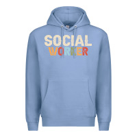 Colony Blue Social Worker Job Occupation Funny Birthday Premium Hoodie - linhVisuals