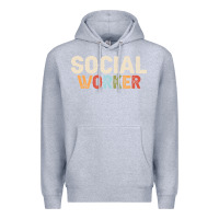 Heather Grey Social Worker Job Occupation Funny Birthday Premium Hoodie - linhVisuals