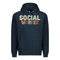 Navy Social Worker Job Occupation Funny Birthday Premium Hoodie - linhVisuals