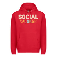 Red Social Worker Job Occupation Funny Birthday Premium Hoodie - linhVisuals