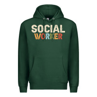 Sports Green Social Worker Job Occupation Funny Birthday Premium Hoodie - linhVisuals