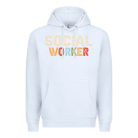 White Social Worker Job Occupation Funny Birthday Premium Hoodie - linhVisuals