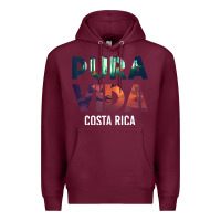Burgundy costa rica pura vida toucan tropical surf beach vibes tank top Premium Hoodie - linhVisuals
