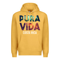 Mustard costa rica pura vida toucan tropical surf beach vibes tank top Premium Hoodie - linhVisuals