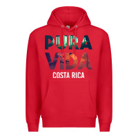 Red costa rica pura vida toucan tropical surf beach vibes tank top Premium Hoodie - linhVisuals