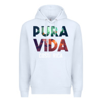 White costa rica pura vida toucan tropical surf beach vibes tank top Premium Hoodie - linhVisuals