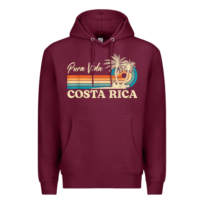 Costa Rica Retro Beach Vacation Costa Rica Souvenir Beach T Shirt Premium Hoodie by linhVisuals | Teevron