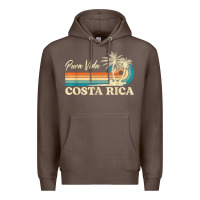 Coffee costa rica retro beach vacation costa rica souvenir beach t shirt Premium Hoodie - linhVisuals