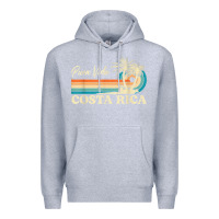 Heather Grey costa rica retro beach vacation costa rica souvenir beach t shirt Premium Hoodie - linhVisuals