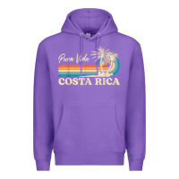 Purple costa rica retro beach vacation costa rica souvenir beach t shirt Premium Hoodie - linhVisuals