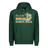 Sports Green costa rica retro beach vacation costa rica souvenir beach t shirt Premium Hoodie - linhVisuals
