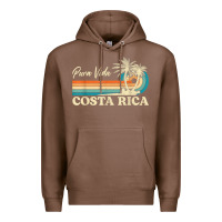 Chestnut costa rica retro beach vacation costa rica souvenir beach t shirt Premium Hoodie - linhVisuals