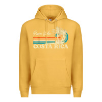 Mustard costa rica retro beach vacation costa rica souvenir beach t shirt Premium Hoodie - linhVisuals