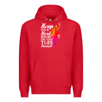 Red ballet dancer keep head high toes pointed ballerina teacher Premium Hoodie - linhVisuals