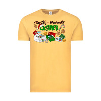 Vintage Mustard Santa's Favorite Cashier Vintage Tee - LillyAllenDesigns