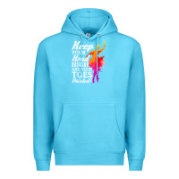 Ocean Blue ballet dancer keep head high toes pointed ballerina teacher Premium Hoodie - linhVisuals