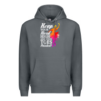 Rock ballet dancer keep head high toes pointed ballerina teacher Premium Hoodie - linhVisuals