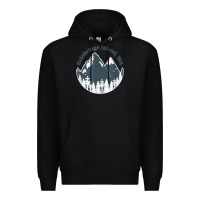 Black bainbridge island wa mountains hiking climbing camping Premium Hoodie - linhVisuals