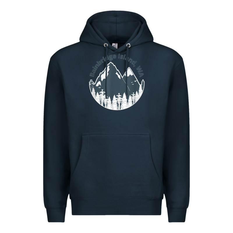 Bainbridge Island Wa Mountains Hiking Climbing Camping Premium Hoodie by linhVisuals | Teevron