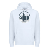 White bainbridge island wa mountains hiking climbing camping Premium Hoodie - linhVisuals