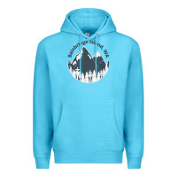 Ocean Blue bainbridge island wa mountains hiking climbing camping Premium Hoodie - linhVisuals